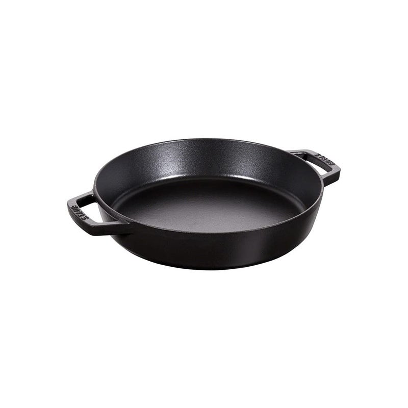 STAUB Cast Iron Double Handle Fry Pan, Black, 20 cm - Image 1